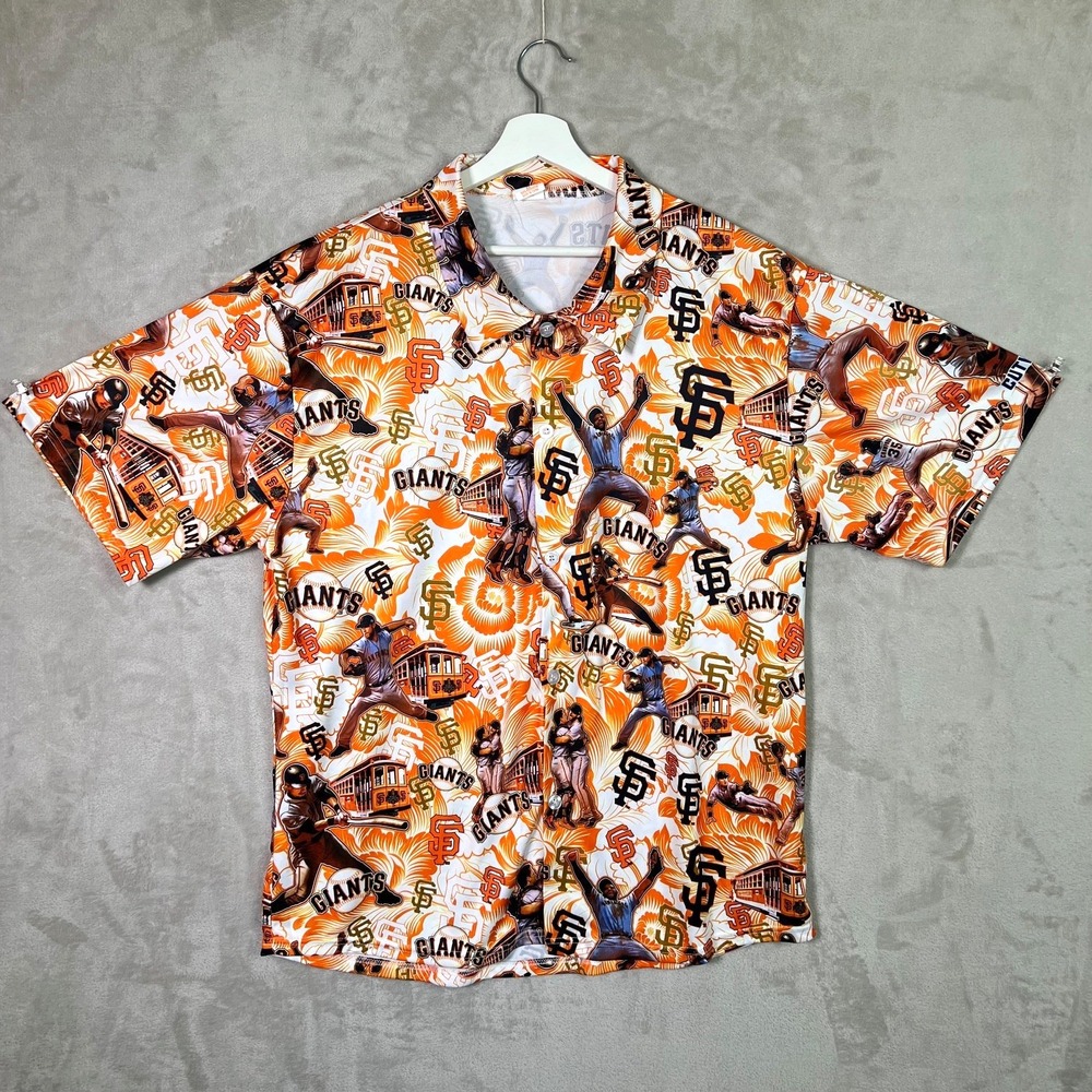 San Francisco Giants Men's XL Button Shirt S Hawaiian 2014 World Series Reunion